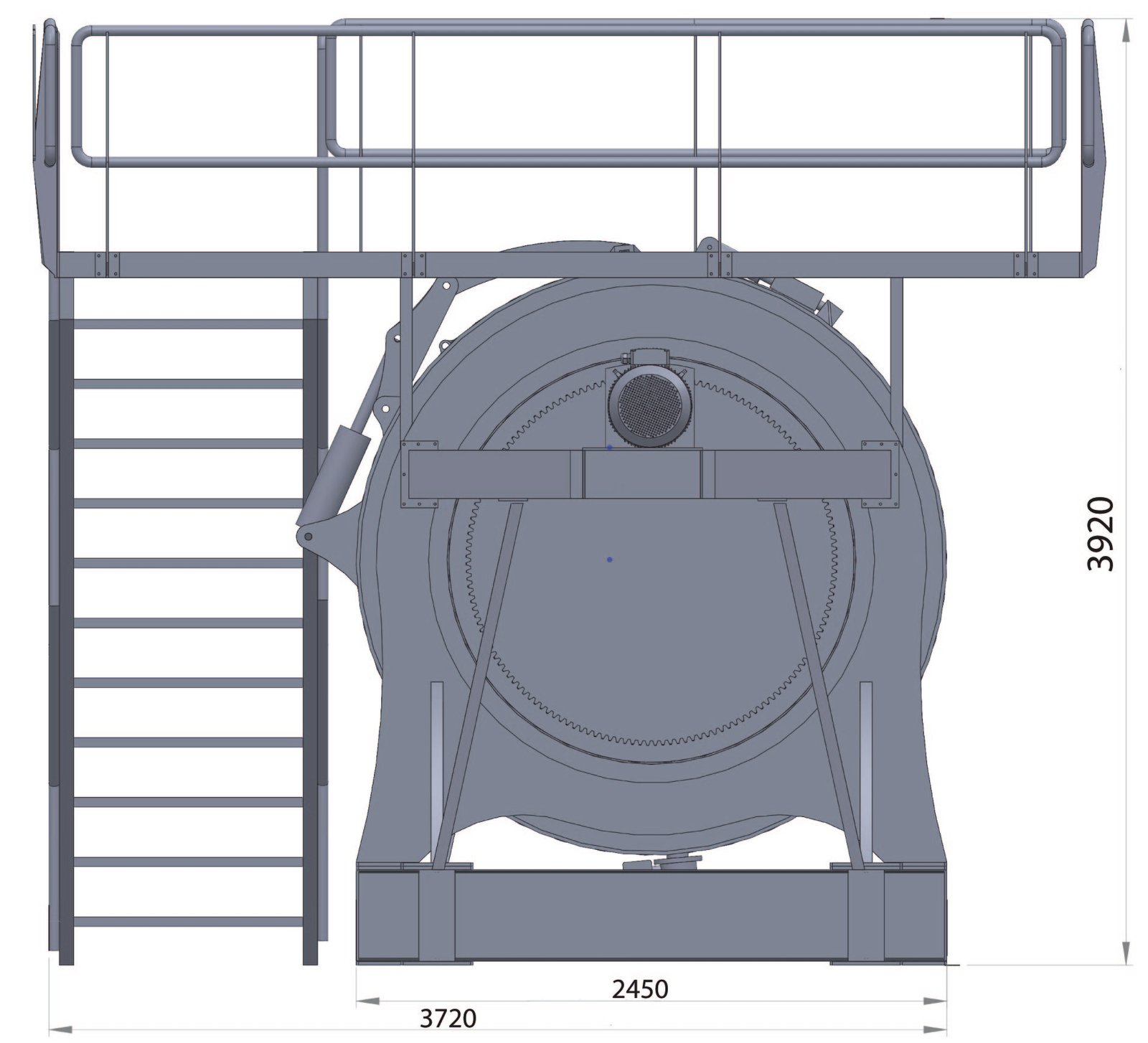 20 m³ NET WASHING MACHINE Front View