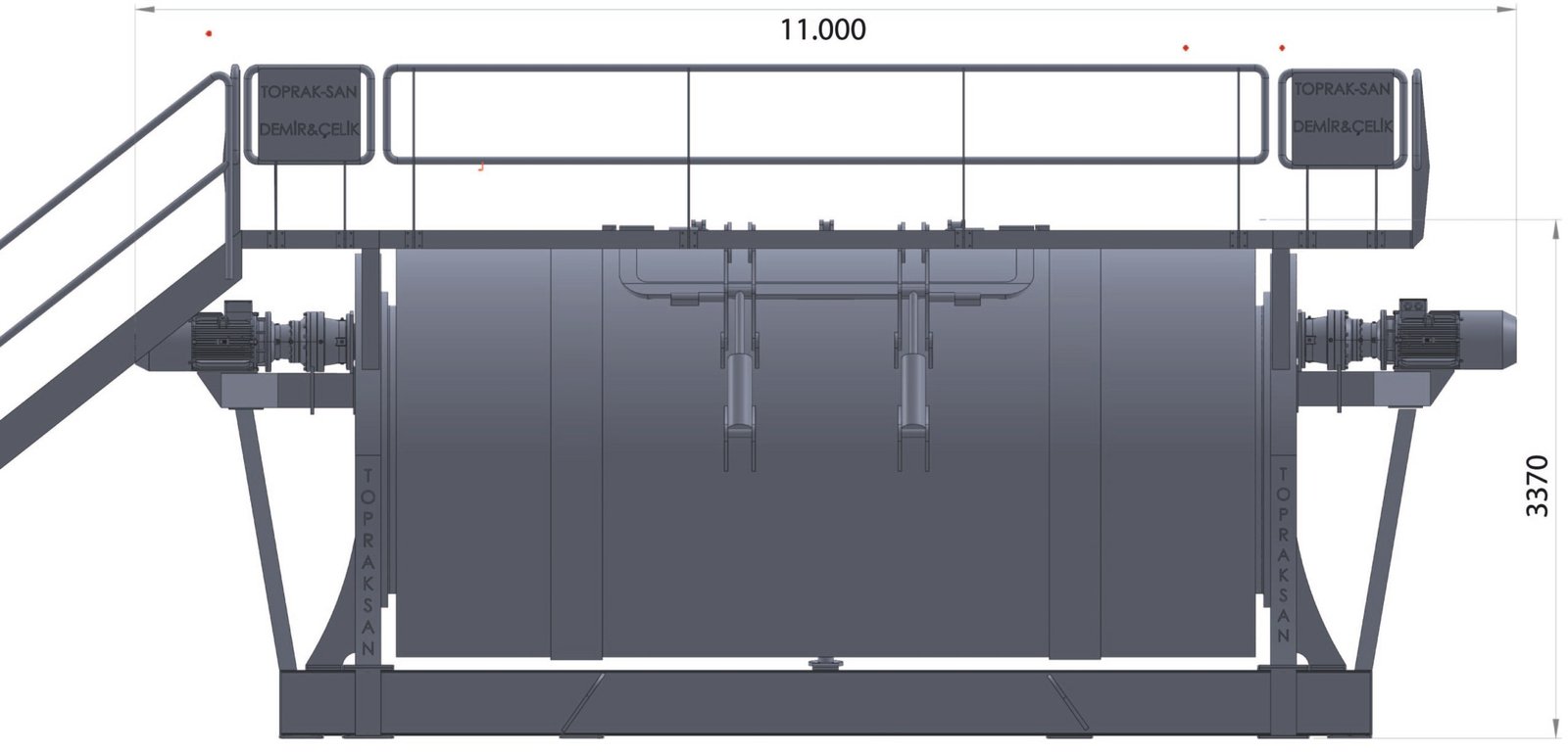 50 m³ NET WASHING MACHINE Side View